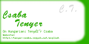 csaba tenyer business card